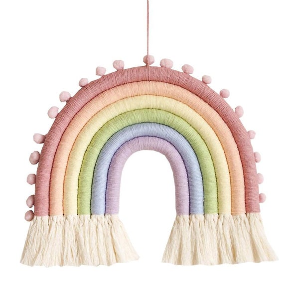 Macrame Rainbow Wall Hanging Boho Rainbow Decor Woven Rainbow Wall Decor For Gi Carousel 1