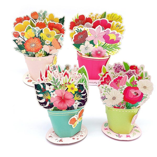 Bouquet Festive Greeting Card Festive Tulips Forever Flower Bouquet 3d Popup Ca Carousel 2