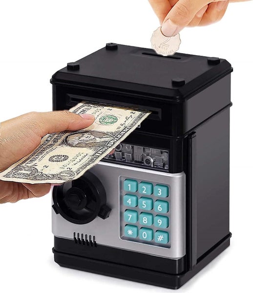 Electronic Piggy Banks Auto Scroll Paper Money Saving Box Atm Password Coin Ban Carousel 1