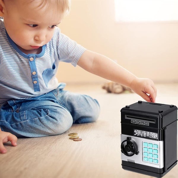 Electronic Piggy Banks Auto Scroll Paper Money Saving Box Atm Password Coin Ban Carousel 5