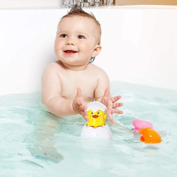Baby Bath Toys Infant Bathroom Spray Egg Splashing Swimming Spray Ducklings Carousel 1