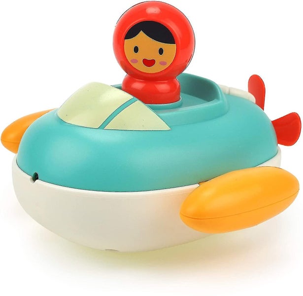 Speedboat Toy Wind-up Moving Speedboat With Spinning Rear Propeller Squirt Bath Carousel 1