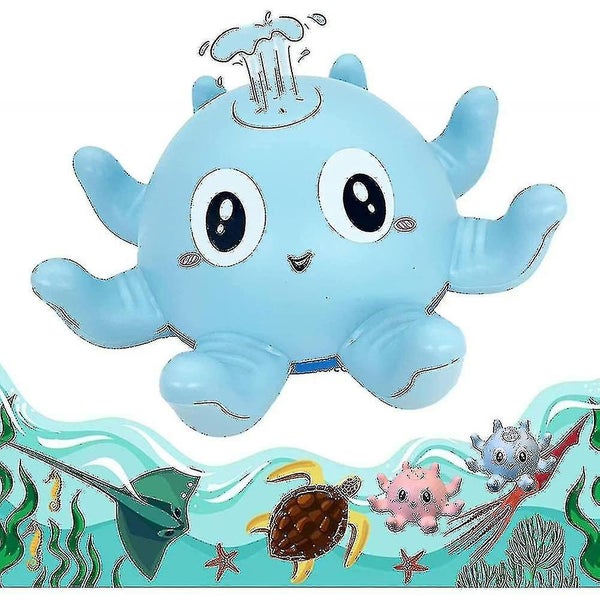 Bath Toy Toddler Bath Water Toys Water Spray Glow Octopus Toys Carousel 1