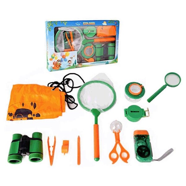 11pcs Outdoor Adventure Set Children's Binoculars Magnifying Glass Children's A Carousel 1