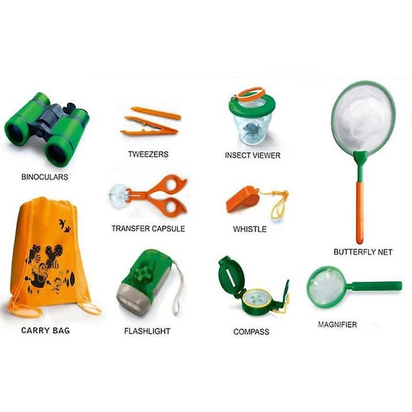 11pcs Outdoor Adventure Set Children's Binoculars Magnifying Glass Children's A Carousel 2