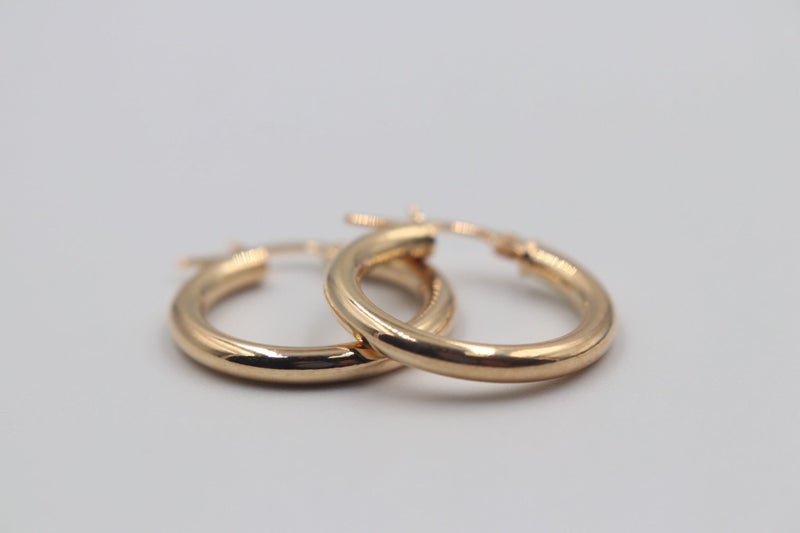 9ct Gold Round Hoops Carousel 1