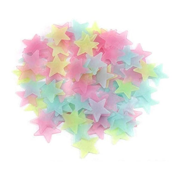 400-pack Colorful Glow In The Dark Luminous Stars Fluorescent Noctilucent Wall Carousel 5