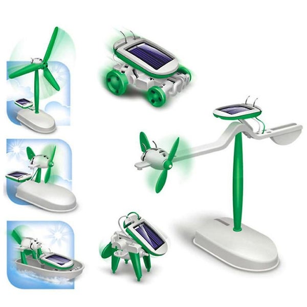 6 In 1 Solar Robot Technology Experiment Diy Small Production Children's Educat Carousel 1
