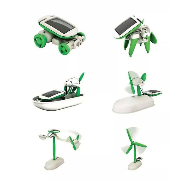 6 In 1 Solar Robot Technology Experiment Diy Small Production Children's Educat Carousel 2