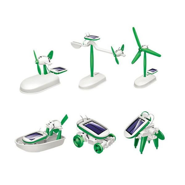6 In 1 Solar Robot Technology Experiment Diy Small Production Children's Educat Carousel 4