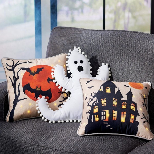 Ghost Pillow Cute Ghost Pillow Spooky Ghost Shaped Throw Pillow Halloween Decor Carousel 3