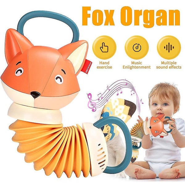 Music Toy Baby Kids Fox Accordion Electric Musical Toys Leaning Educational Ins Carousel 1