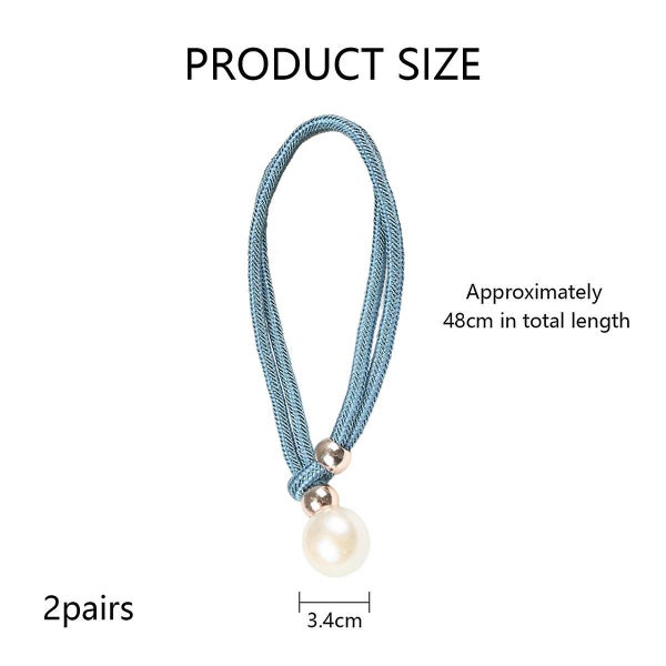 2 Pairs Curtain Tiebacks With Pearl Decoration Window Accessories For Home Dcor Carousel 1