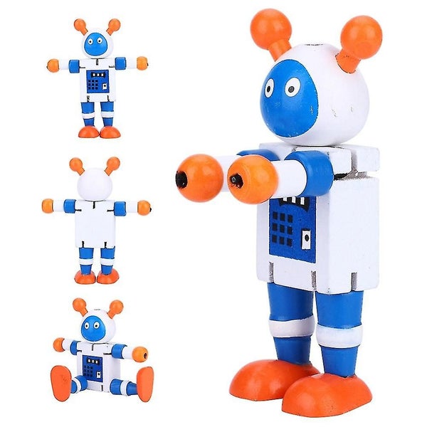 5pcs/set Novelty Wooden Robot Toy Transformation Learning Colorful Wooden Toy F Carousel 2