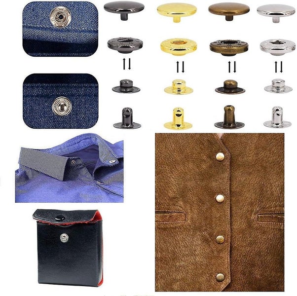 Set Of 120 Leather Press Studs Kit 6 Color Metal Press Studs With 4 Fixing Tool Carousel 5
