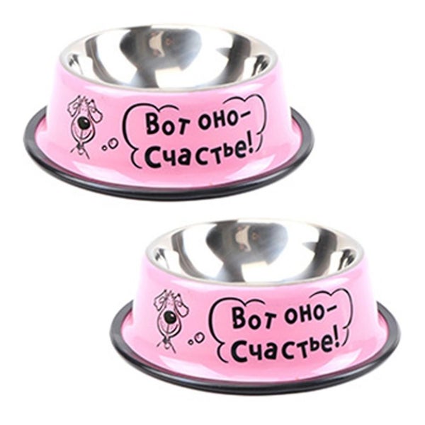 Pet Food Utensils Stainless Steel Dog Bowl Non-slip Pet Bowl Cartoon Pattern 26 Carousel 1