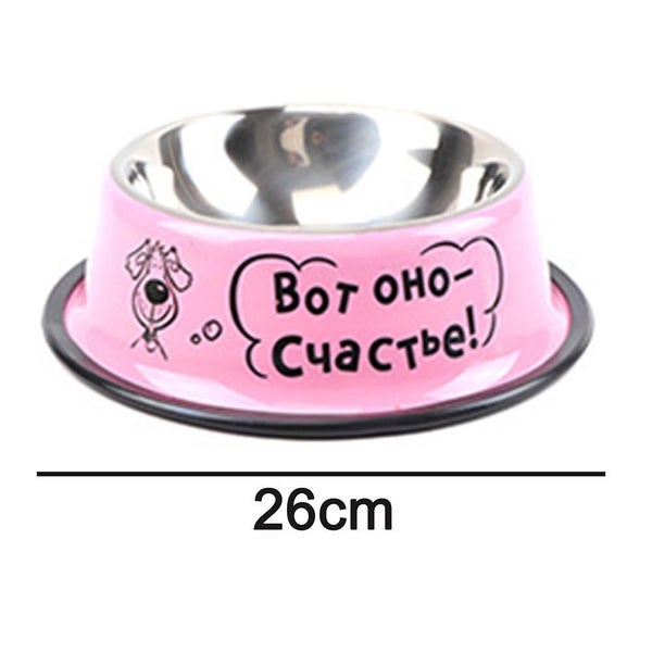 Pet Food Utensils Stainless Steel Dog Bowl Non-slip Pet Bowl Cartoon Pattern 26 Carousel 2