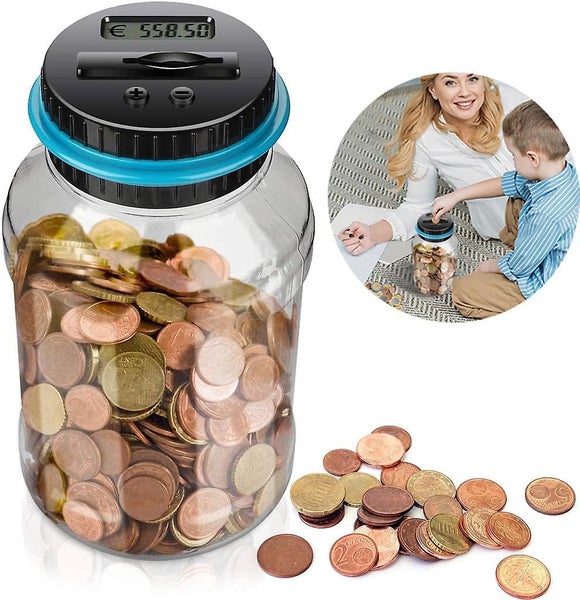 Lcd Display Money Box Counter Automatic Coin Counting Piggy Bank With Large Cap Carousel 1