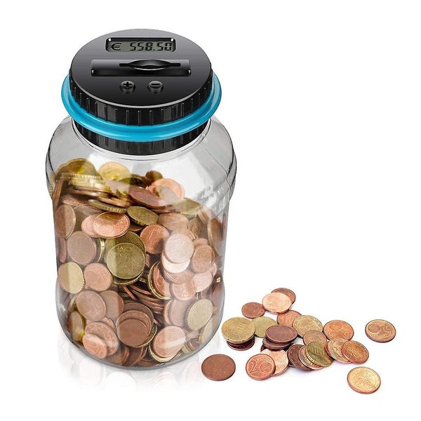 Lcd Display Money Box Counter Automatic Coin Counting Piggy Bank With Large Cap Carousel 2