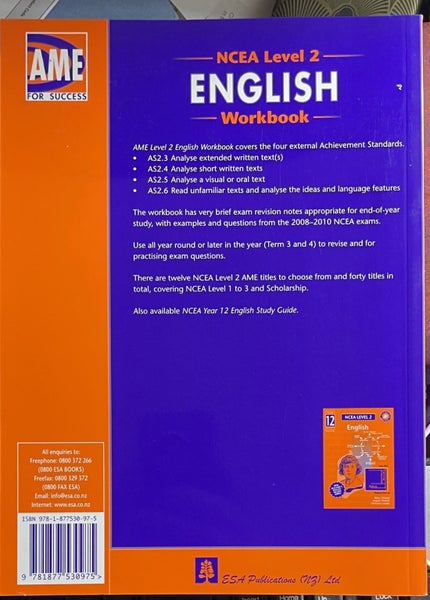 AME NCEA Level 2 English Workbook Carousel 2