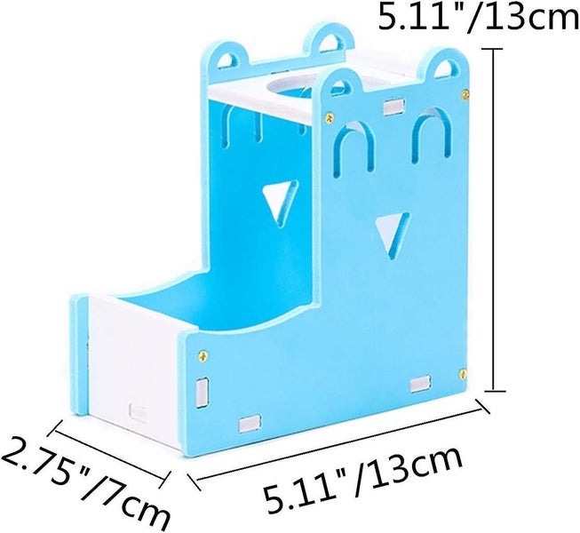 2 In 1 Hamster Hanging Water Bottle Pet Auto Dispenser With Base blue Carousel 2