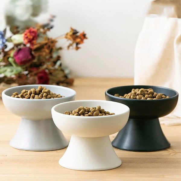 Pet Ceramic Bowl High Feet Cat Bowl Protects Cervical Spine Ceramic Cat Food Ut Carousel 5