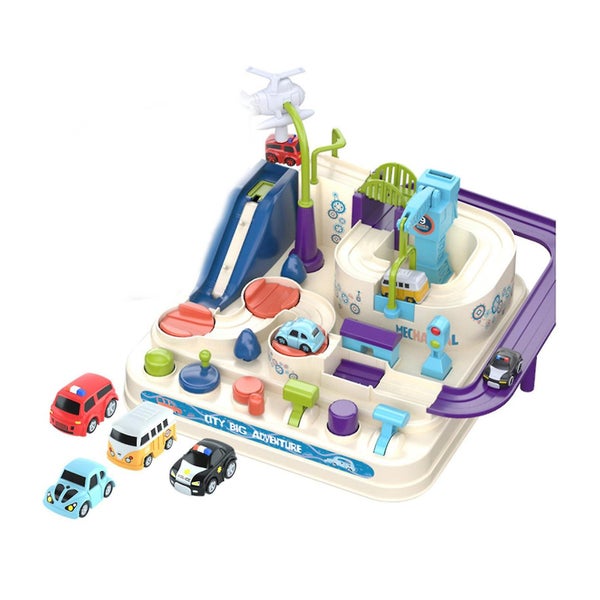 Train Toy Car Adventure Brain Game With 4 Cars Pass Through Gifts For Children Carousel 1