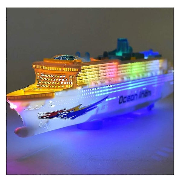 Children's Lighting Music Cruise Ship Universal Toy Ship Simulation Model Elect Carousel 1