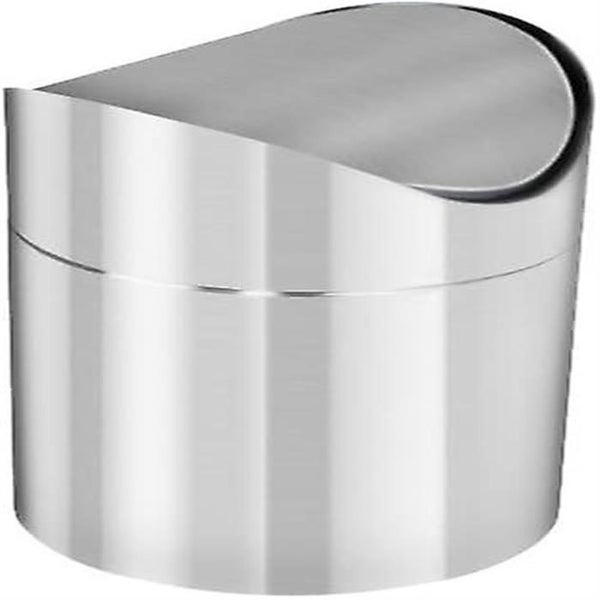 Small Trash Can With Lid Soft Close Removable Inner Waste Basket Slim Stainless Carousel 1