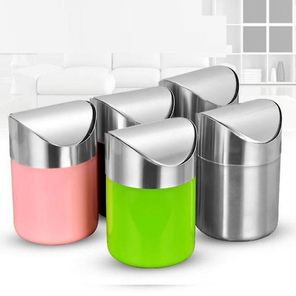 Small Trash Can With Lid Soft Close Removable Inner Waste Basket Slim Stainless Carousel 2