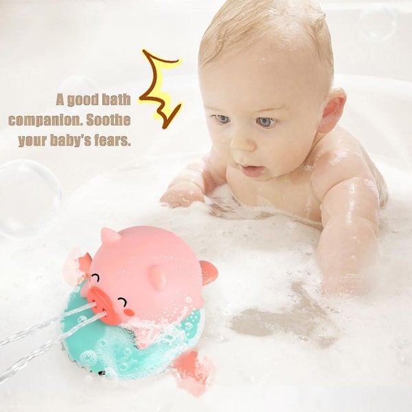 Bath Toys Swimming Pig Toys Wind Up Floating Baby Pool Bathtub Toys For Kids To Carousel 4