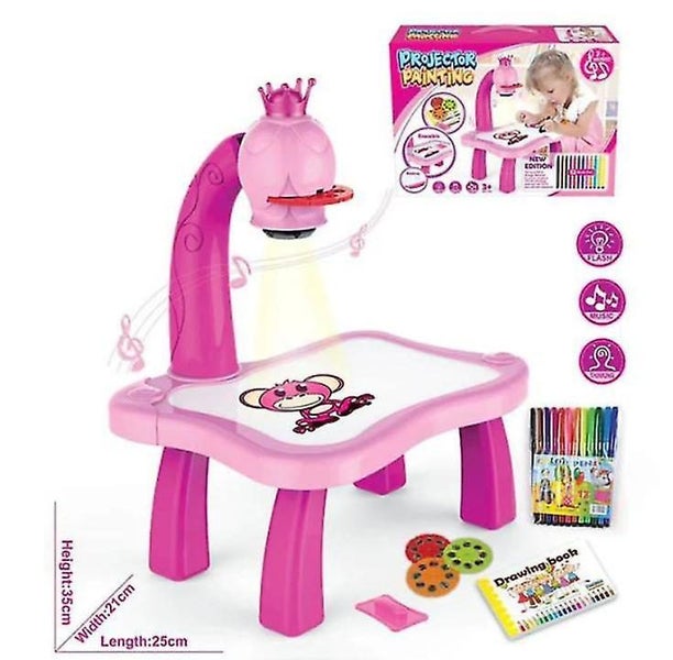 Children's Led Projector Drawing Board Smart Art Drawing Table Toy Carousel 2