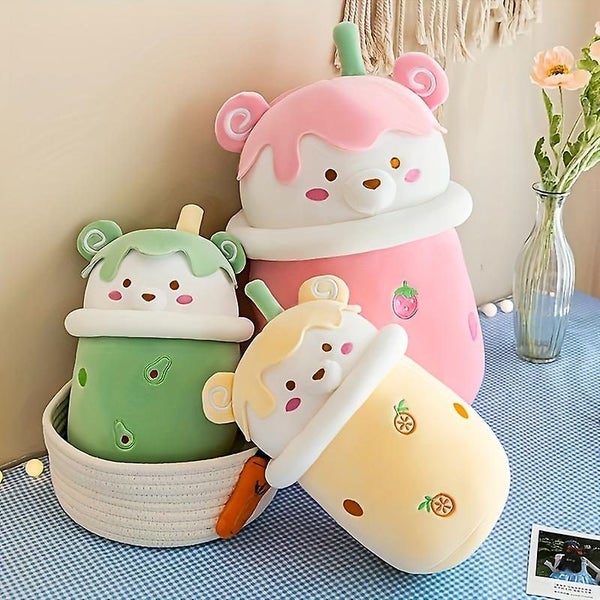 Animal Milk Tea Bear Plush Toy Cartoon Cute Bear Doll Girl Heart Birthday Gift Carousel 5