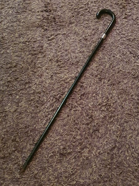 Antique Silver Collared Brass Tipped Walking Stick 91.5cm Carousel 1