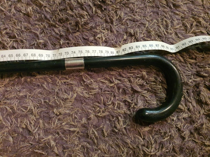 Antique Silver Collared Brass Tipped Walking Stick 91.5cm Carousel 5