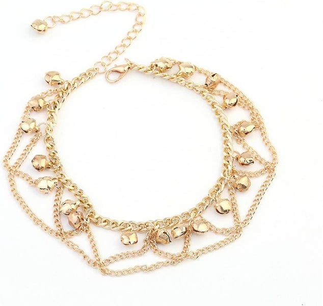 Vintage Boho Bell Anklet Beads Tassel Chain Beach Barefoot Foot Chain For Women Carousel 1