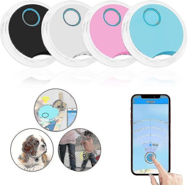 4 Pack Mini Gps Tracker Round Hidden Small Portable Outdoor Smart Key Finder Lo Carousel 1