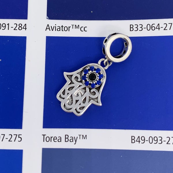 925 Sterling Silver Evil Eye Charm "Fatima" Carousel 2