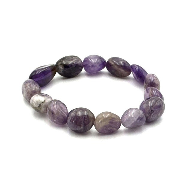 Large Beaded Bracelet - Amethyst (14 x 11mm) Carousel 2