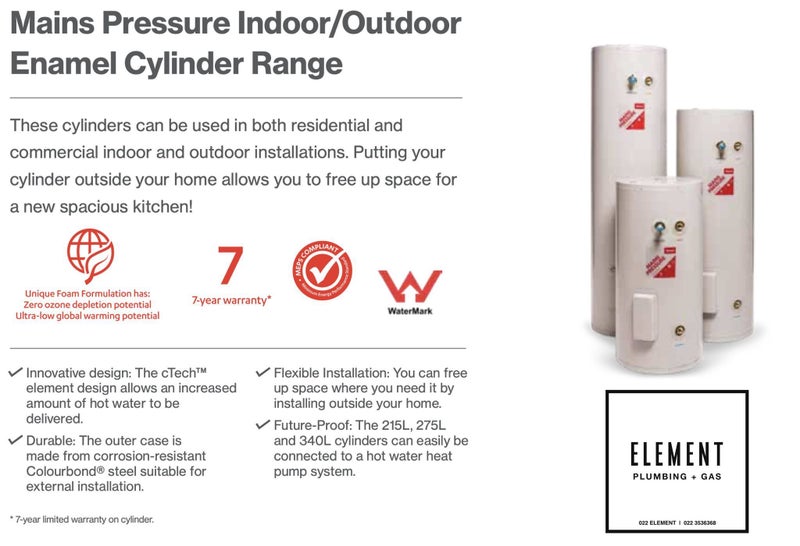 Rinnai Mains Indoor & Outdoor HWC 180L | Certified Installation Auckland Wide* Carousel 5