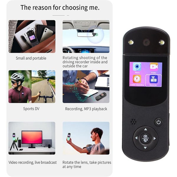 Handheld DV Camera, Mini Body Action Camera Carousel 2