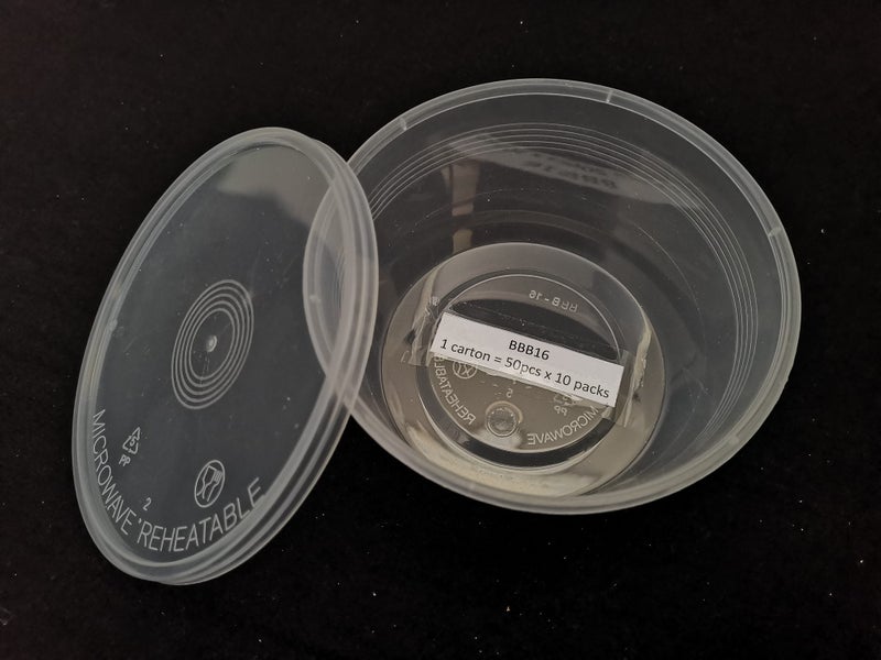 450ml Plastic Round Container with lid Carousel 1