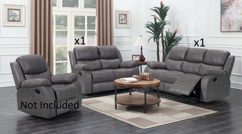 Brooklyn 3+2 Lounge Recliner Suite Set (4 x Reclining Chairs) Carousel 1