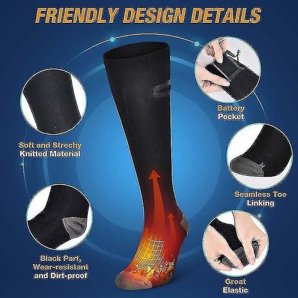 Heated Socks For Unisex Heating Socks Rechargeable 4000mah Battery Powered Ther Carousel 4