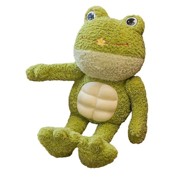 Cute And Funny Muscular Frog Doll Plush Toy Inspirational Fitness Abs Frog Doll Carousel 1