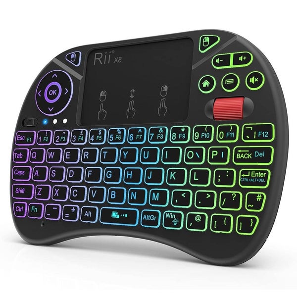 2 in 1 USB Rechargeable Wireless Miniature Backlit Mouse and QWERTY Keyboard Carousel 1