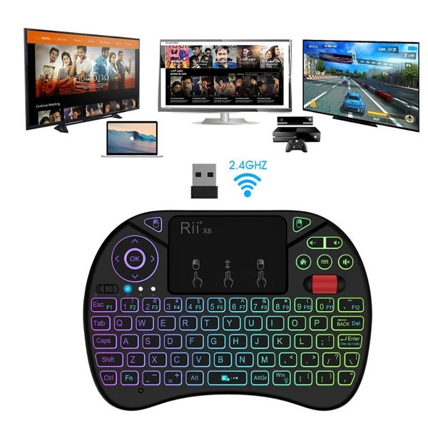 2 in 1 USB Rechargeable Wireless Miniature Backlit Mouse and QWERTY Keyboard Carousel 2