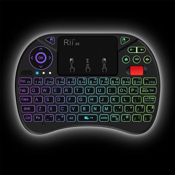 2 in 1 USB Rechargeable Wireless Miniature Backlit Mouse and QWERTY Keyboard Carousel 9