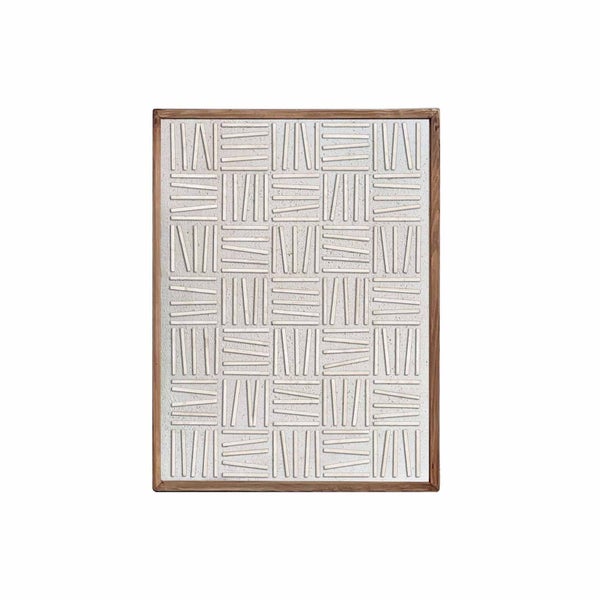 Recycled Timber Wall Art - White Matchsticks Carousel 1