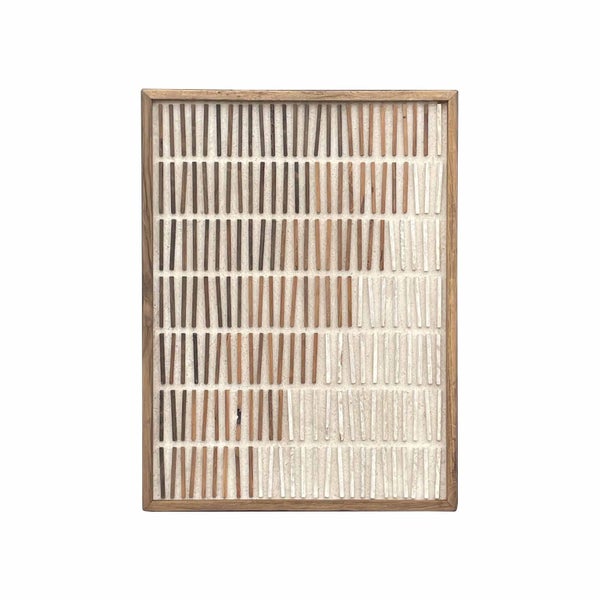 Recycled Timber Wall Art - Neutral Tally Carousel 1